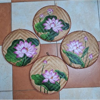 Tranh vẽ mẹt hình hoa sen ( 120k/1 cái ) 35cm