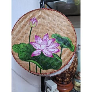 Tranh vẽ mẹt hình hoa sen ( 120k/1 cái ) 35cm