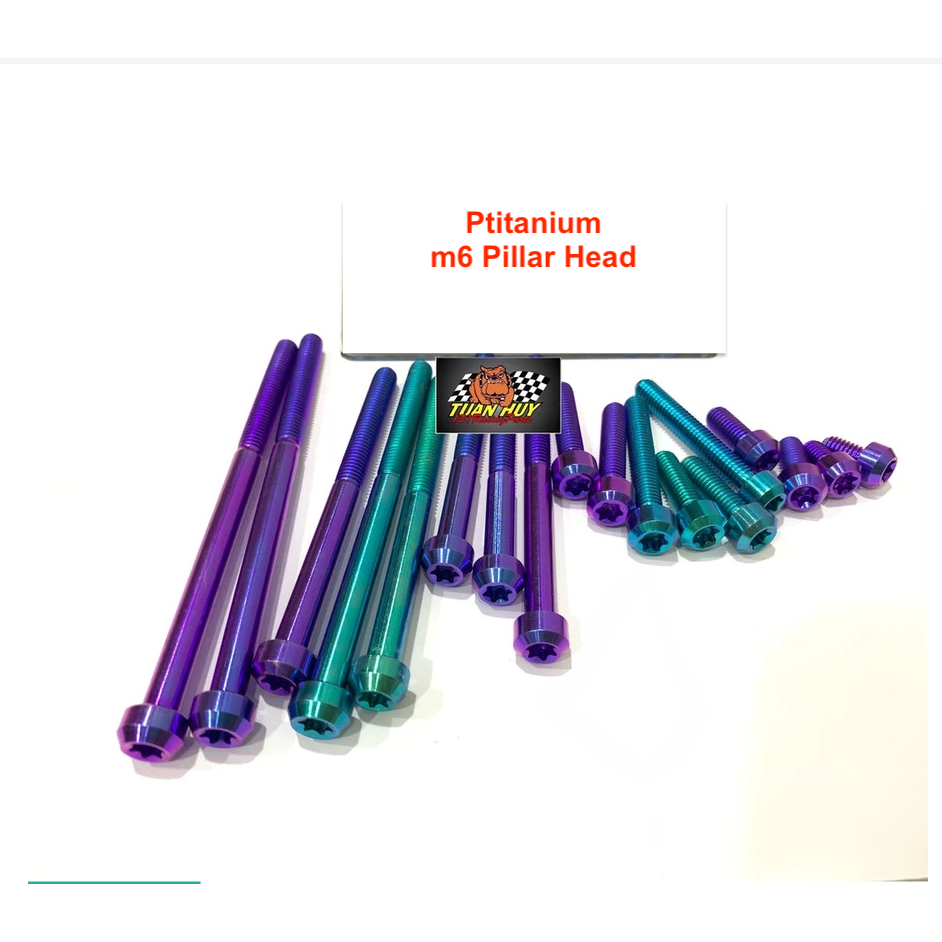 Ốc 6li trụ Titan Gr5 , ốc 6li10,15,20,25,30,35,40,50,60,65,70,80,90,100 đầu trụ gắn những vị trí lốc nồi lốc máy