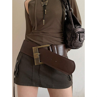 Thắt lưng da PU bản to khoá to cá tính thời trang thắt lưng nữ bản to cá tính y2k