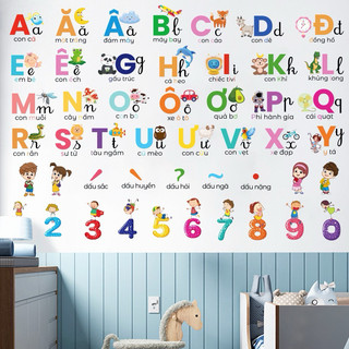  Decal Dán Tường Bảng Chữ Cái Tiếng Việt 