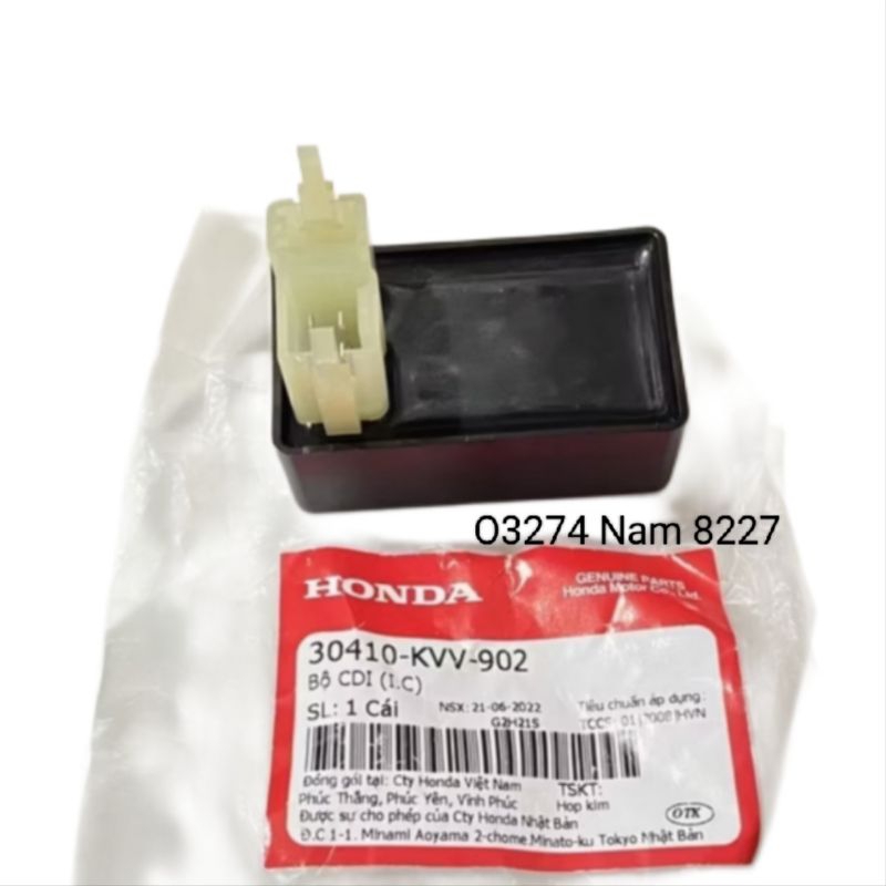 Cục IC đánh lửa xe Super DREAM ổ cắm đôi zin honda