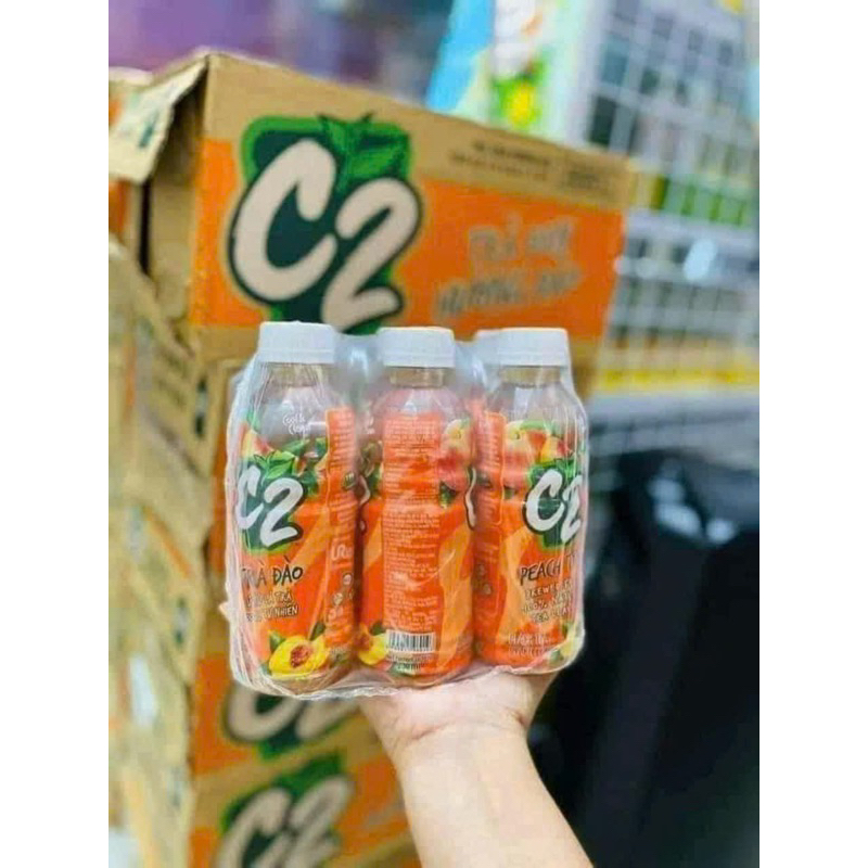 Thùng 24 chai Trà đào C2 chai 225ml