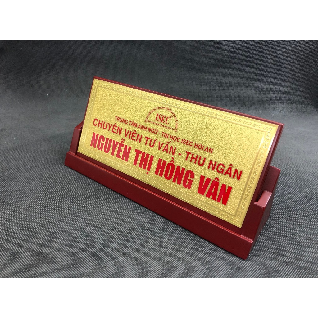 Biển chức danh để bàn gỗ đồng kệ chức danh gỗ đồng, bảng chức danh gỗ đồng - đủ các loại