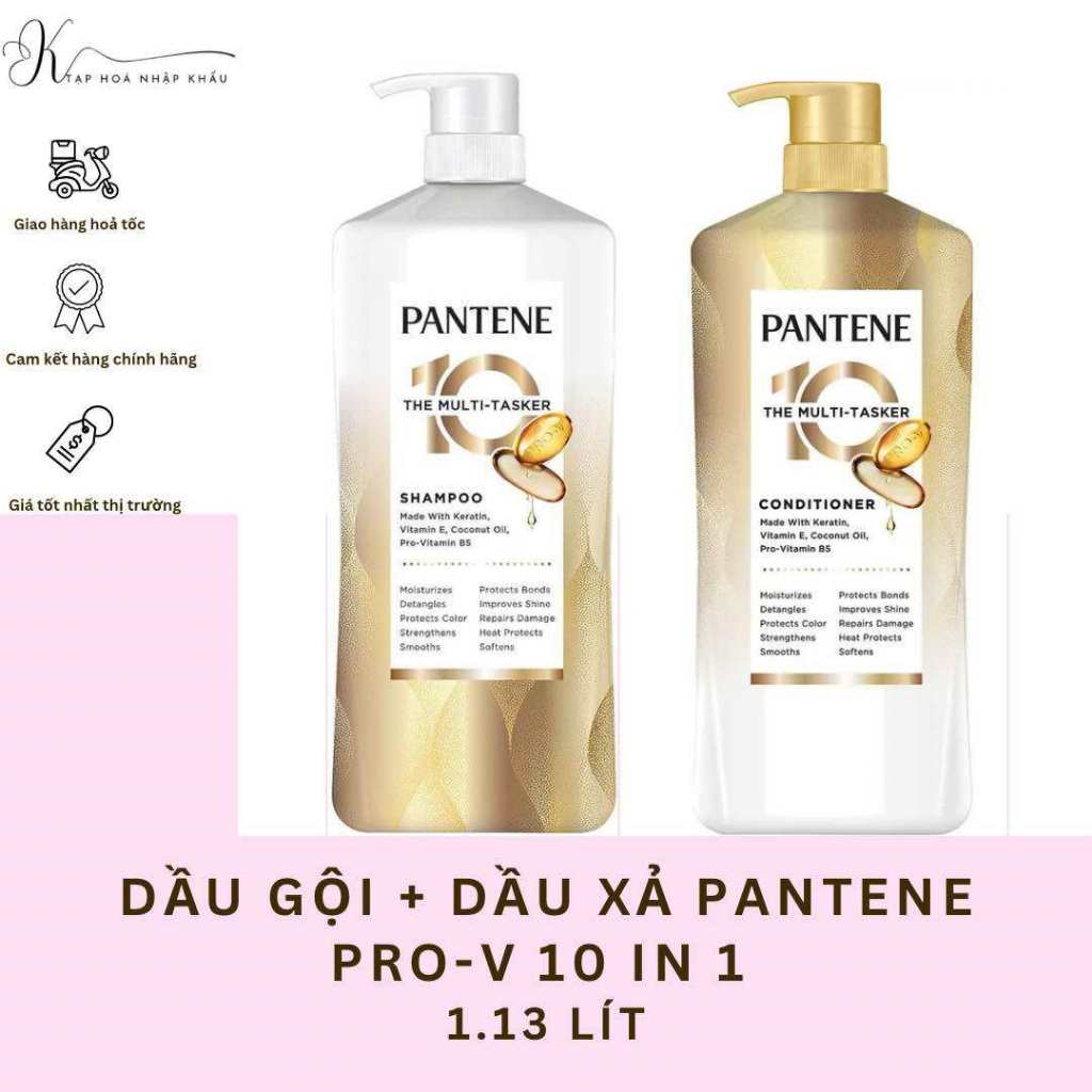 Bộ dầu gội + xả Pantene Pro-V Advanced Care 5in1, 2 x 1.13L