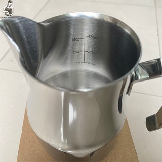 Ca Đánh Sữa Cao Cấp 450ml Inox 304 Có vạch chia đen bên trong