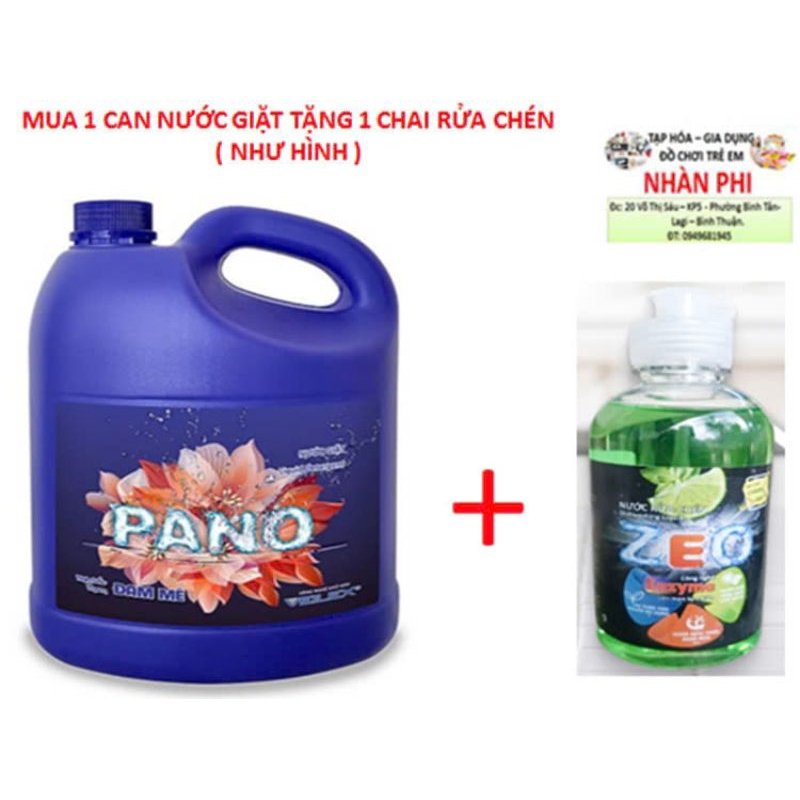 Nước giặt pano 3,8 kg tặng 1 chai nước rửa chén i hình