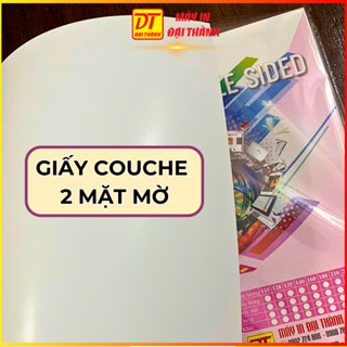 Giấy In Ảnh Couche 2 Mặt Mờ Xấp 50 Tờ - Định Lượng Dày 160/260/300gsm - Khổ A3/A4 - Máy In Đại Thành