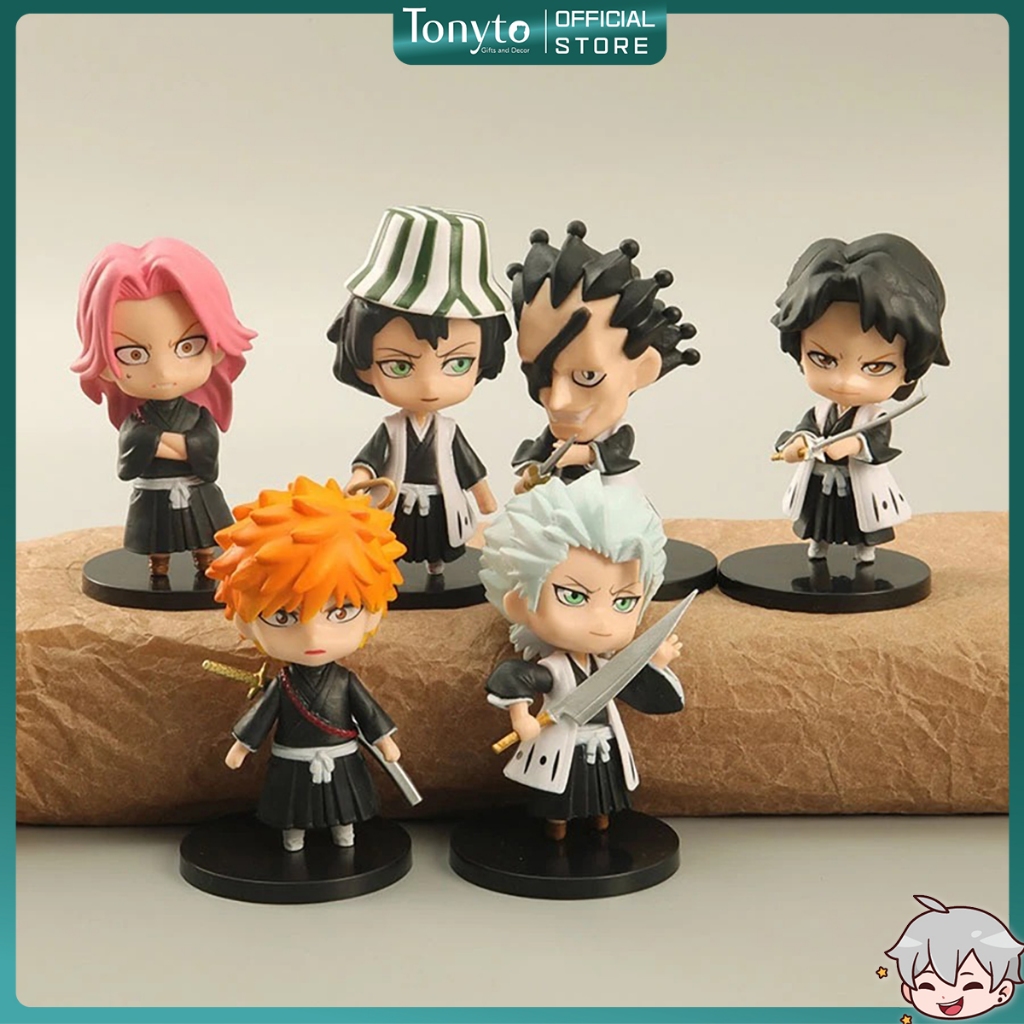 Set 6 Mô Hình Bleach - Nhân Vật Ichigo Kurosaki, Toshiro Hitsugaya, Zaraki Kenpachi, Urahara Kisuke
