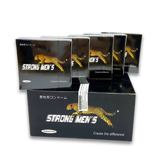 [ CHÍNH HÃNG] Bao Cao Su STRONG MEN’S ĐEN GÂN GAI - Tạo Khoái cảm (Hộp 12 cái)