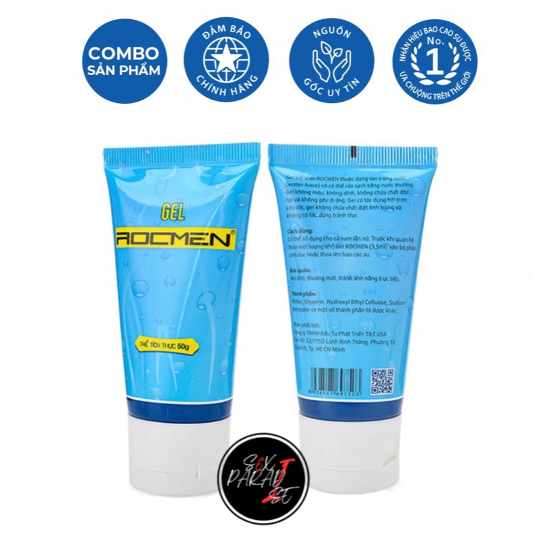 [CHÍNH HÃNG] Gel bôi trơn ROCMEN 50g giúp tăng độ ẩm , không đau rát cho bạn tình