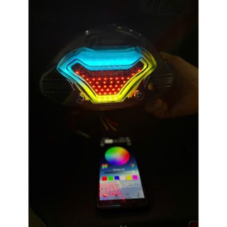  Đèn hậu audi TST dùng cho  xe Sirius 50-110 chuyển màu qua app bằng điện thoại 