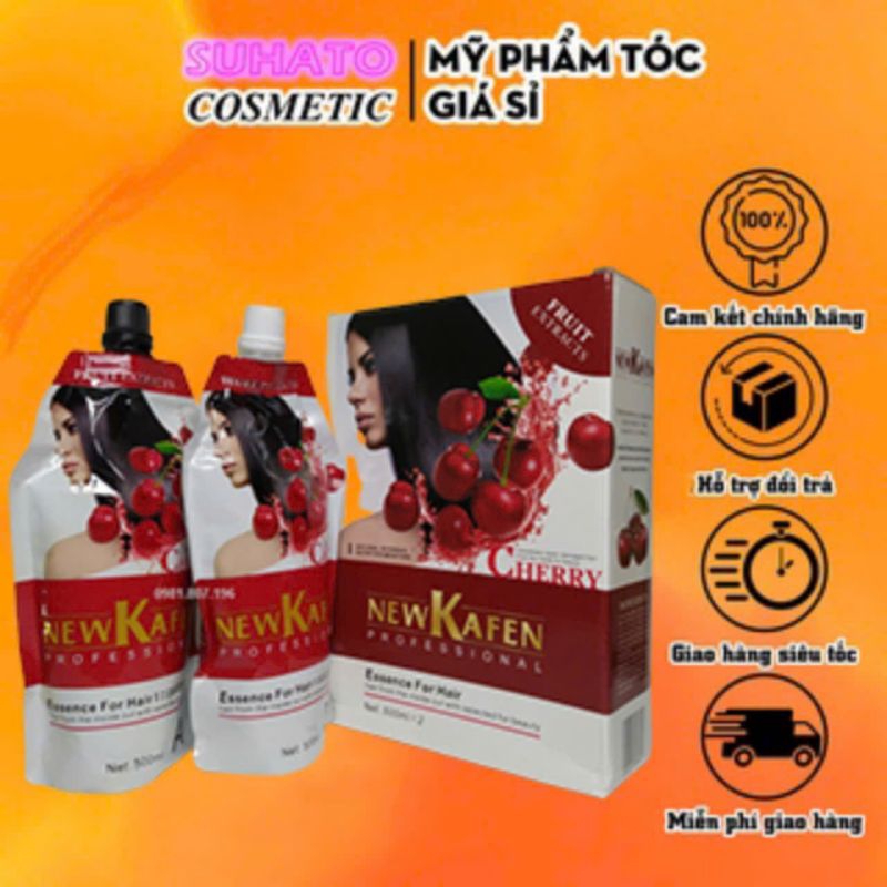 NEW KAFEN - Thuốc Nhuộm Tóc Phủ Bạc Đen [Nâu] NEW KAFEN (500ml) - Thuốc nhuộm tóc thành phần tự nhiê