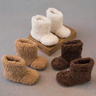 Giày boot cổ ngắn lông cừu hàng QCCC cho bé gái