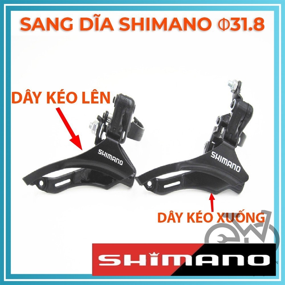 Sang Dĩa Xe Đạp SHIMANO/SHIMENG- Gạt Dĩa Xe Đạp Thể Thao 31.8mm
