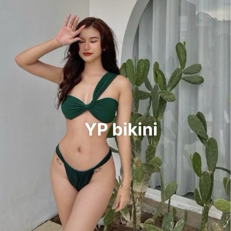 Bikini 2 mảnh lệch vai bản to cúp ngực đi biển ( sẵn hàng - che tên ) | BigBuy360 - bigbuy360.vn