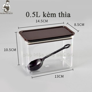 Hộp nhựa đựng bột, hạt, trà