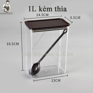 Hộp nhựa đựng bột, hạt, trà