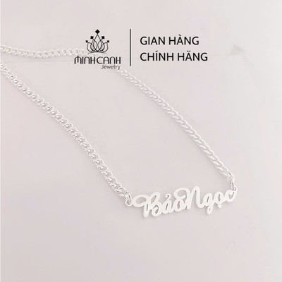 Vòng Cổ Bạc Cho Bé Trai Và Bé Gái Khắc Tên Theo Yêu Cầu - Minh Canh Jewelry