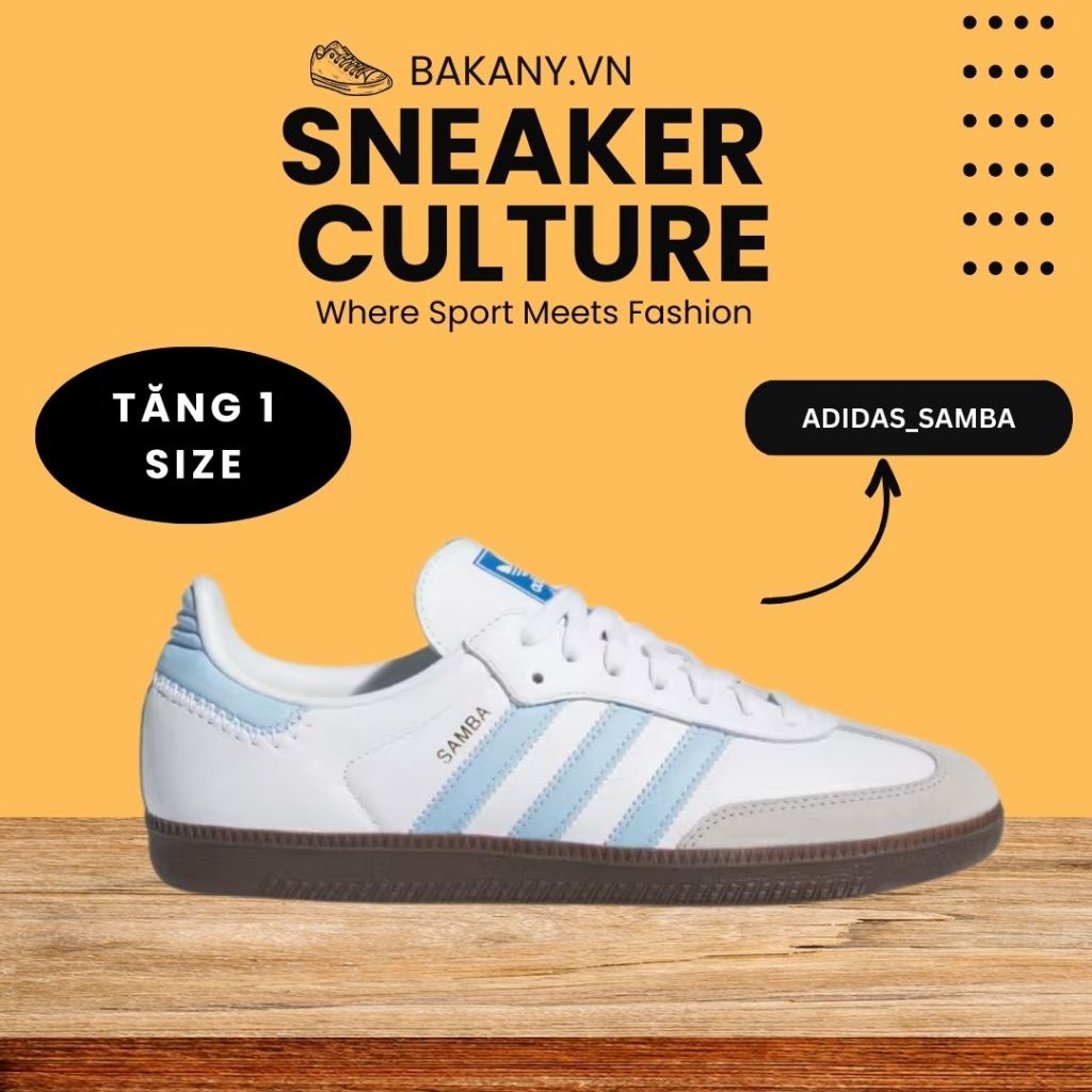 GIày DAS Samba OG Heren White, Giày Thể Thao Thời Trang Dành Cho Nam Nữ Full Box Bill - BAKANY