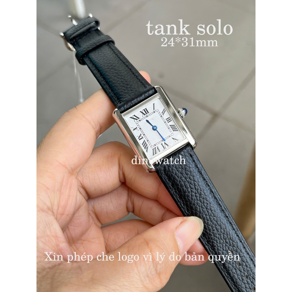 Đồng hồ nữ thời trang CATIER1904 size 24*31mm dây da tanksolo kèm hộp