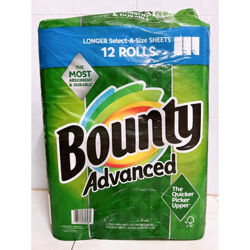 Giấy cuộn đa năng Bounty Advanced 12 cuộn của Mỹ.