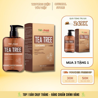 Dầu gội hỗ trợ mọc tóc dầu gội kiềm dầu TocViet có tinh chất tràm trà, dầu gội sạch gầu, có BHA giúp giảm rụng trị nấm