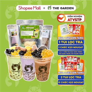 Set Trà Sữa Tự Pha Trân Châu Đường Đen 30-35 Ly THE GARDEN, Nguyên Liệu Làm Trà Sữa Phúc Long, Matcha 25 vị