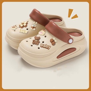 Dép sục cross sandal nâng đế 5cm có quai hậu đi học girl phố đi mưa chống trơn basic thời trang unisex-giày dép 97