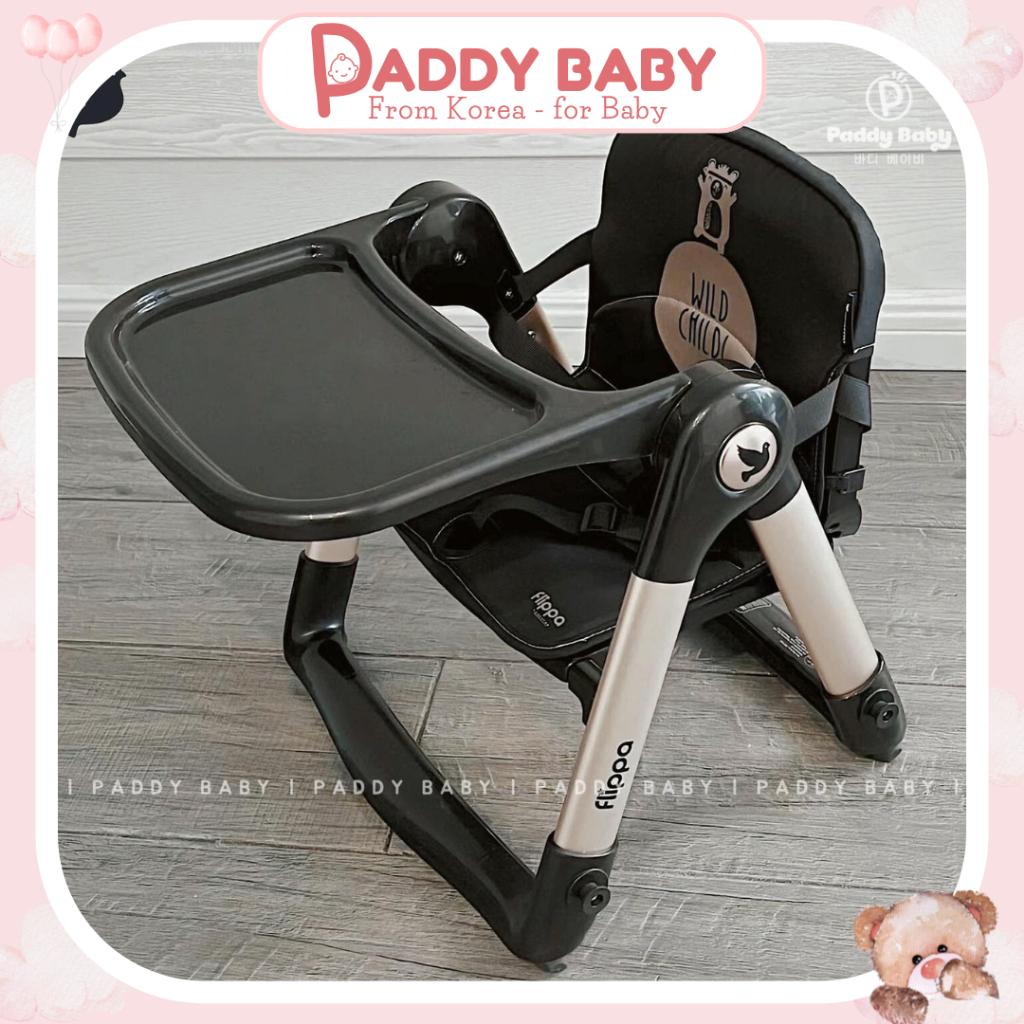 Ghế ăn dặm gấp gọn Apramo Flippa cho bé từ 6m+