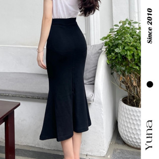 Chân váy đuôi cá dáng dài màu đen phong cách Ulzzang Hàn Quốc tôn dáng cực đỉnh YUNA CV001-CV002