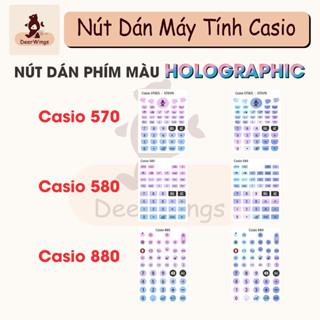 MẪU HOLOGRAPHIC - MẪU DÁN NÚT MÁY TÍNH _ MIẾNG DÁN PHÍM _ NÚT MÁY TÍNH CASIO 570 - 580 - 880