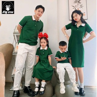 [Chính hãng] Combo Đồng Phục Gia Đình Fig Tree Thun Polo Xanh Rêu Đón Tết 2025 Ấm Áp (htk full size)
