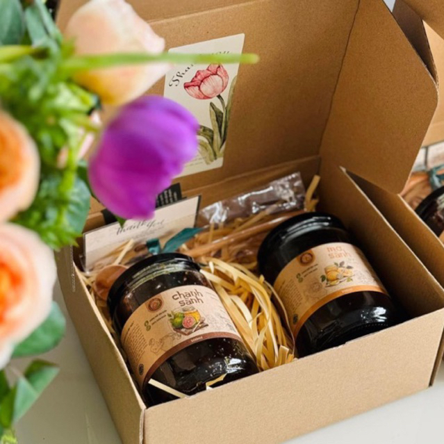 (HOẢ TỐC) Set Quà 2 Lọ Chanh Sành Ủ Muối Vị Mật Ong, quà tặng cho người thầy cô, gia đình và bạn bè