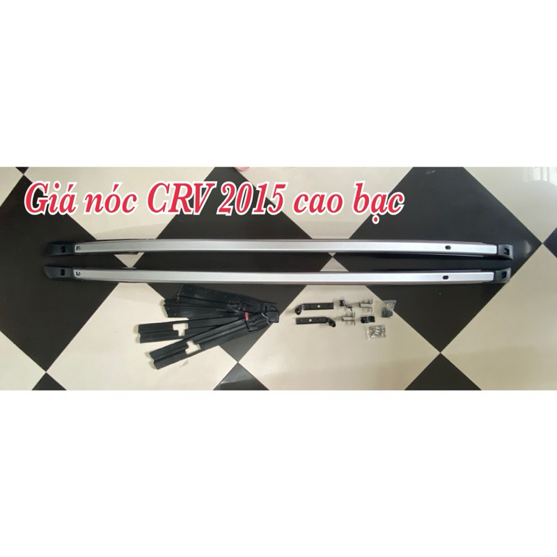 Giá nóc theo xe Honda CRV 2015 cao bạc.