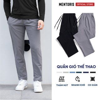 Quần Dài Nam MENTORIS, Chất Gió Thể Thao Cao Cấp, Ống suông Co Giãn Thoải Mái MDC01