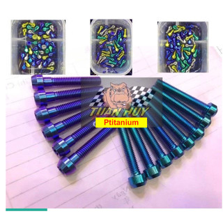 Ốc 6li10 6li15 6li20 6li30 6li40 6li50 6li60 6li70 6li80 6li90 đầu trụ TITAN GR5 gắn những vị trí lốc nồi lốc máy