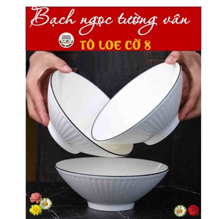 TÔ LOE GỐM SỨ MẪU BẠCH NGỌC TƯỜNG VÂN – SIZE 8