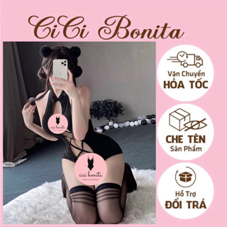Bodysuit dây đan hở ngực gợi cảm áo liền ôm body CICI BONITA CB04