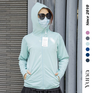 Áo chống nắng nữ maika thông hơi cản tia uv dày dặn mũ liền thun lạnh cấu trúc vải kim cương YUNA68 ACN001