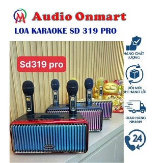  Loa Karaoke SDRD SD 319 Pro Kèm 2 Mic Ko Dây Màn Hình LCD Chỉnh EQ Echo Vol Trên Micro Có Led 