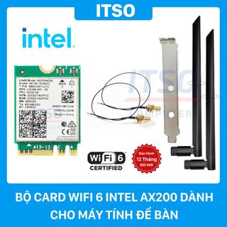 Bộ card WIFI 6 Intel AX200 M.2 dành cho PC