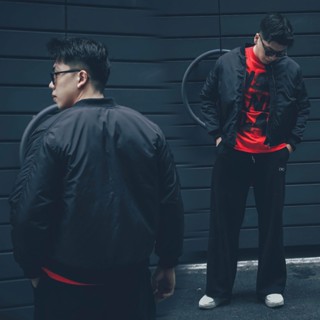  tiemnhaoni Áo khoác Bomber form boxy 2 lớp dày dặn trần bông quả trám khoác dù unisex kéo khóa bo zip chất lượng cao cấp 