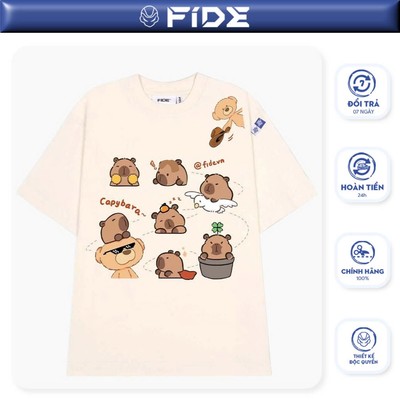 Áo thun FIDE CAPYBARA unisex form rộng cổ tròn CAPYBARA - AT51