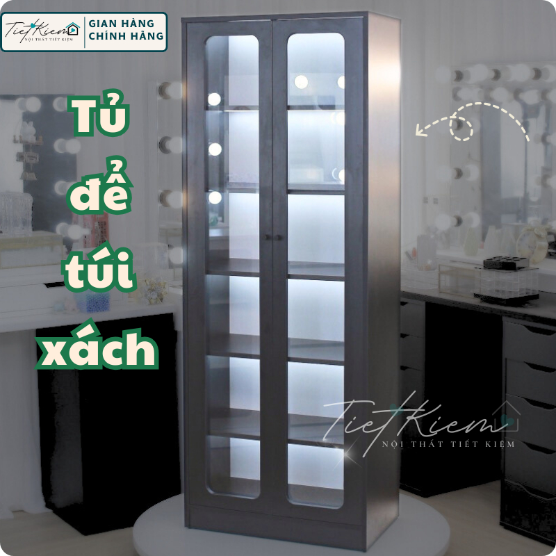 Tủ đựng Labubu, Baby Three V4 màu đen có đèn TUI0399