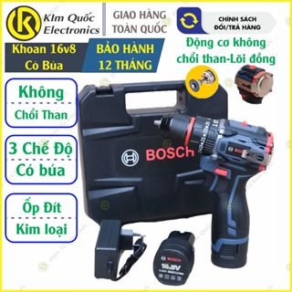 Máy Khoan Pin 16,8v có búa khoan tường Bosch Đầu Kẹp autolock 10mm Động Cơ Không Chổi Than