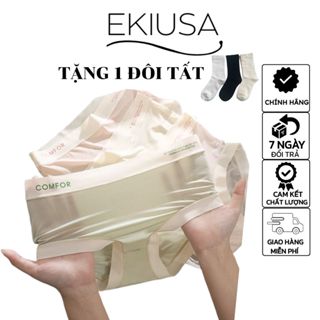 Quần Lót Nữ Su Lụa Ekiusa Thiết Kế Tàng Hình Mềm Mại Cạp Chữ Comfor Mẫu 3033