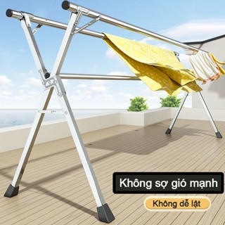 Giá phơi quần áo đứng sàn gấp trong nhà ban công nhà thép không gỉ ngoài trời ống thiên văn cực phơi chăn hiện vật