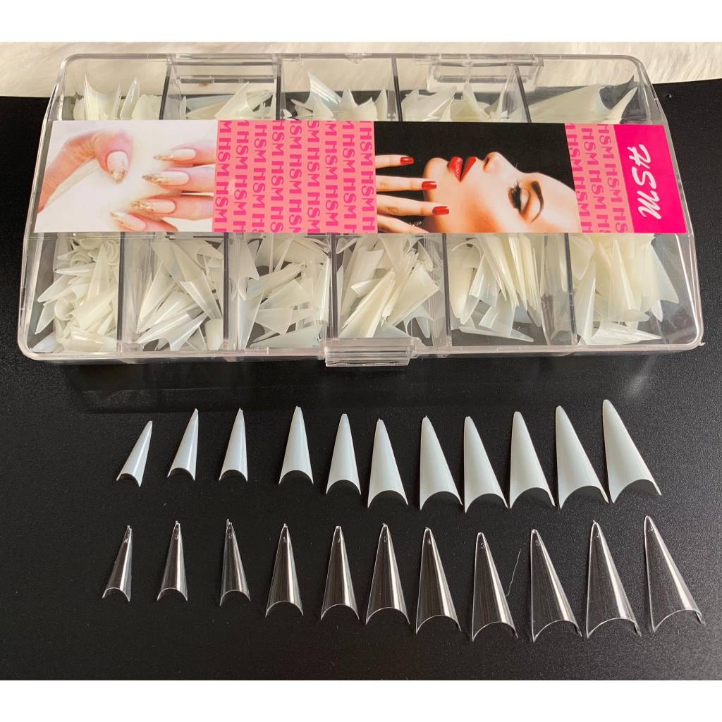Móng Nối Típ Nhọn HSM - Móng ôm phom chuẩn làm móng tay nail