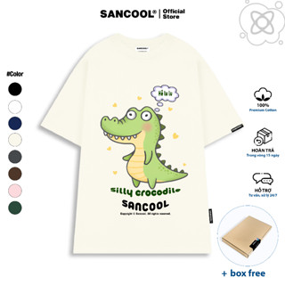  Áo Thun Local Brand Sancool Unisex Oversize Premium Cotton 100% Form Rộng Nam Nữ Crocodile - SC05 